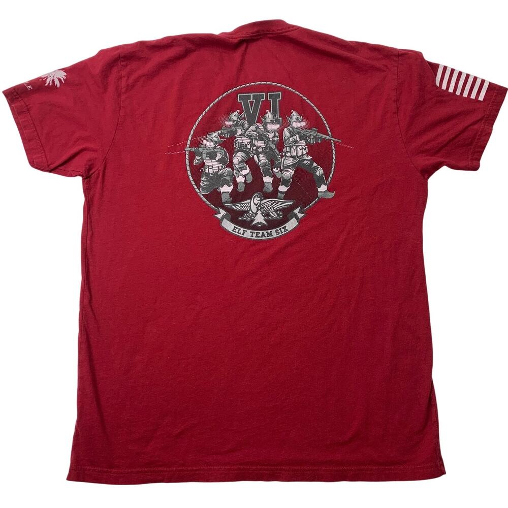 Grunt Style Mens XL Elf Team Six Tee Shirt Christmas Holiday Club Santa Cotton